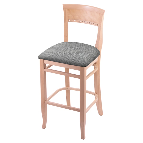 25" Counter Stool, Natural Finish, Graph Seat
